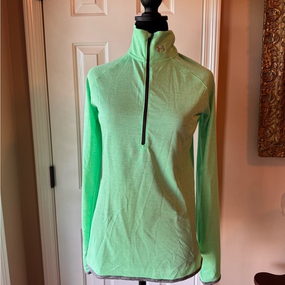 Under Armour Women's Mint Green Quarter-Zip Sweatshirt NWT - Picture 1 of 12